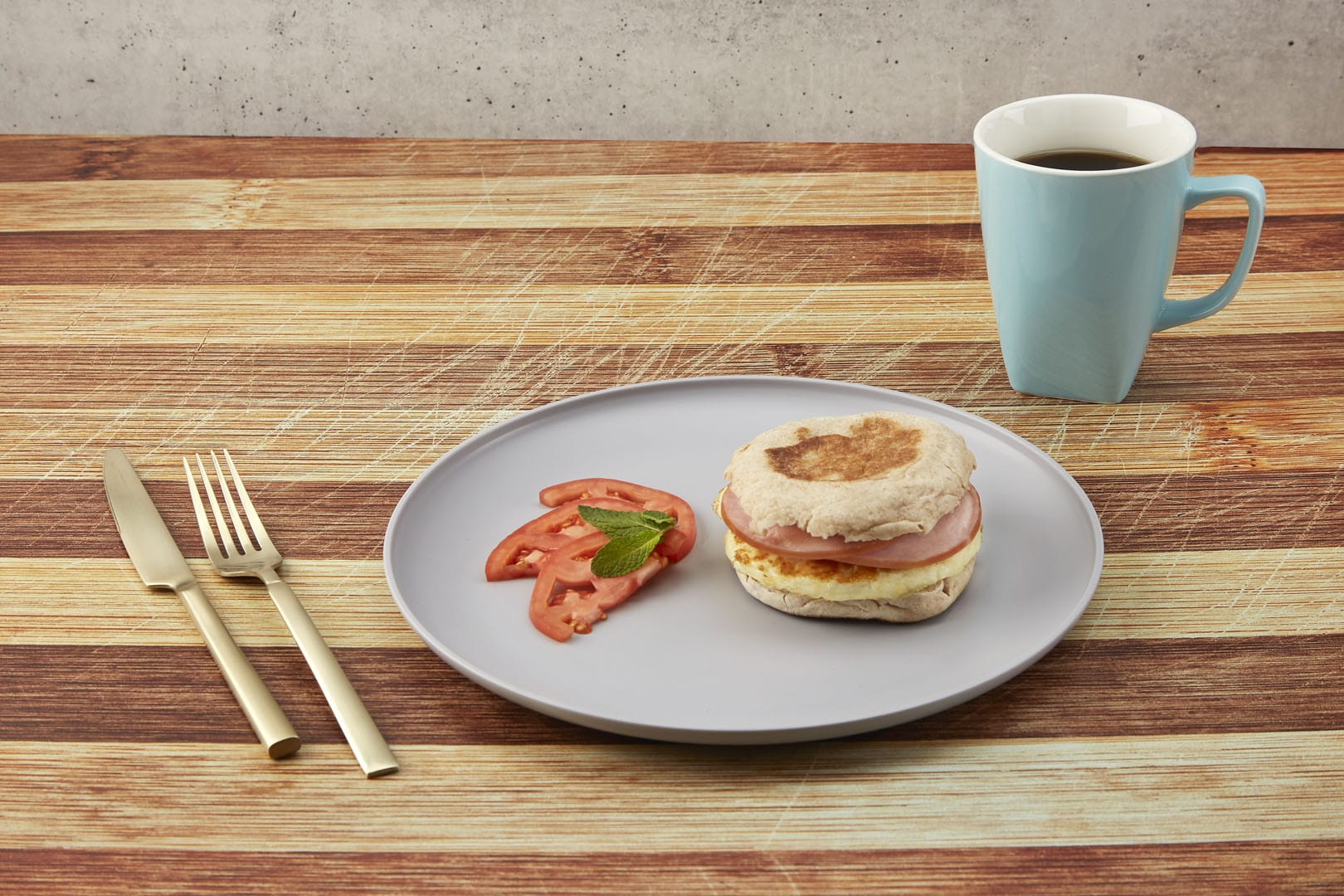 Ham and Egg White Breakfast Sandwich Meals of Steel